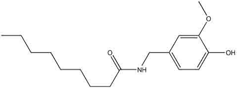 Chemical Structural Formula of PAVA Pelargonic Acid Vanillylamide